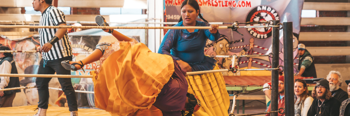 la paz bolivia - cholita women wrestling