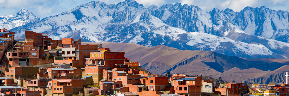 view from El Alto in la paz bolivia