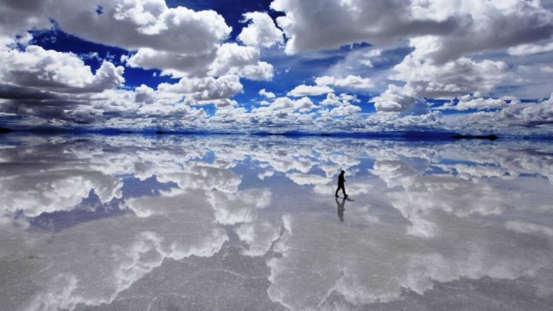 Foto no Salar de Uyuni