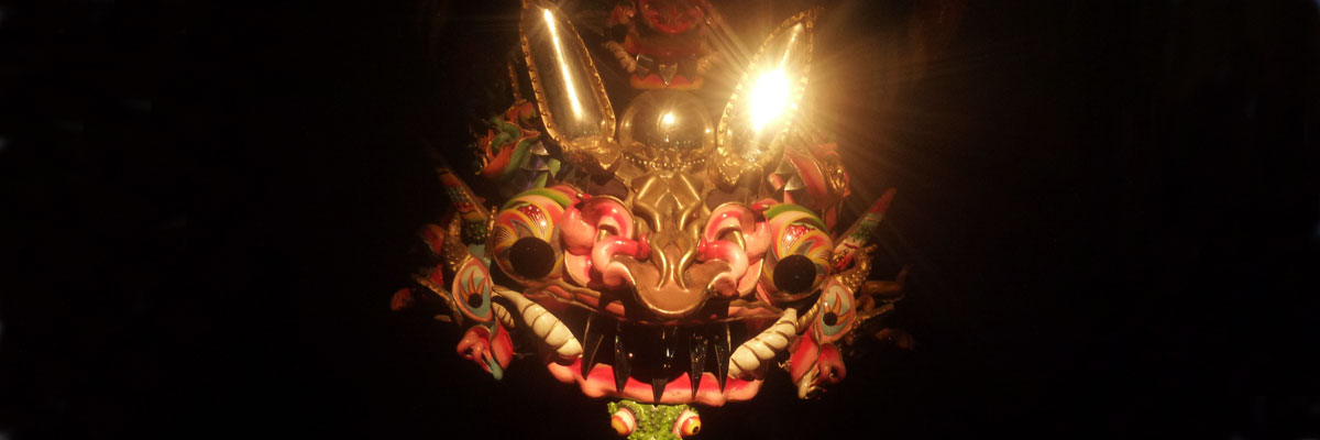 Sucre Bolivia - mask in the musuem of national etnography and folklore