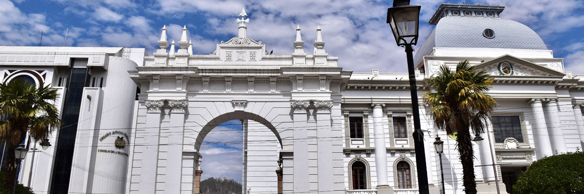 Sucre Bolivia -  Enterance to Parque Bolivar