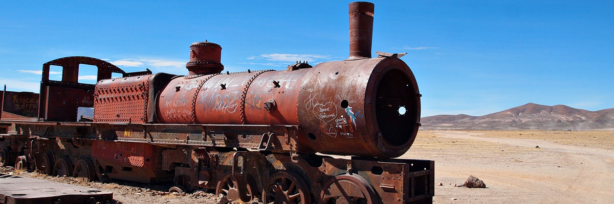 Uyuni Bolivia - Train at the train graveyard